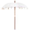 vidaXL Balinesisk Parasol Kr&auml;m 220 x 220 x 260 cm Bomull