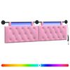 vidaXL H&auml;ngande s&auml;nggavel Med LED-lampa Rosa Tyg