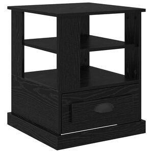 vidaXL Nattduksbord Svart Ek 50 x 50 x 60 cm Konstruerat tr&auml;