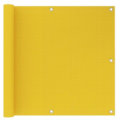 vidaXL Balkongskärm gul 90x500 cm HDPE