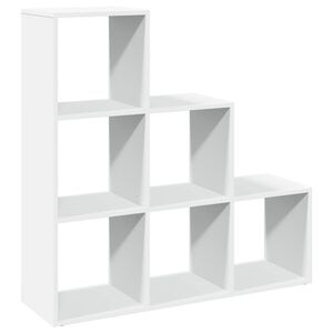 vidaXL Rumsavdelare bokhylla 3 v&aring;ningar vit 99x29x99 cm konstruerat tr&auml;