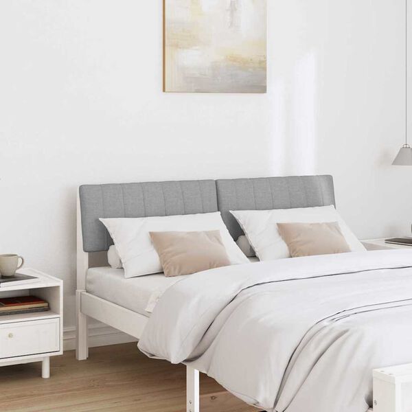 vidaXL Kl&auml;dd s&auml;nggavel Ljusgr&aring; 140 cm Massiv furu