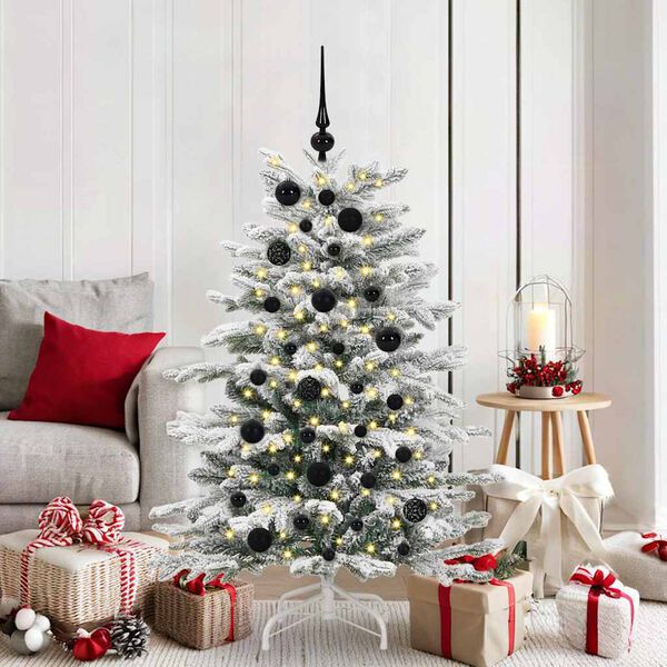 vidaXL Julprydnad Set med 150 LED-lampor 61 pcs Svart Plast