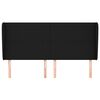 vidaXL S&auml;nggavel med kanter svart 203x23x118/128 cm tyg