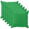 vidaXL Kudd&ouml;verdrag 6 st HOUTEN Gr&ouml;n 35 x 35 cm Polyester