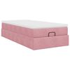 vidaXL Ottoman s&auml;ngram med madrass rosa 80x200 cm sammet
