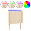 vidaXL S&auml;nggavel LED gr&auml;ddvit 103x16x118/128 cm tyg