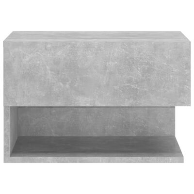 vidaXL Väggmonterat sängbord betonggrå