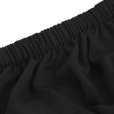 vidaXL Sofföverdrag 4-sits med stretch svart polyesterjersey