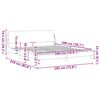 vidaXL Bed Frame "Dover" Light Grey 180x200 cm Fabric