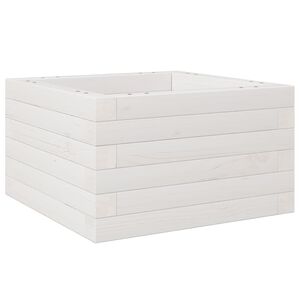 vidaXL Odlingsl&aring;da vit 40x40x23 cm massiv furu