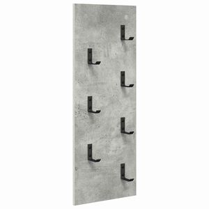 vidaXL V&auml;ggmonterad Kl&auml;dh&auml;ngare med lagring Betonggr&aring; 30 x 1,5 x 80 cm