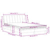 vidaXL Bed with Mattress "Hanko" Light Grey 140x200 cm Velvet