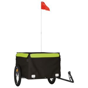 vidaXL Cykelvagn svart och gr&ouml;n 45 kg j&auml;rn