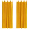 vidaXL M&ouml;rkl&auml;ggningsgardiner 2 pcs Senapsgul 140 x 260 cm Sammet