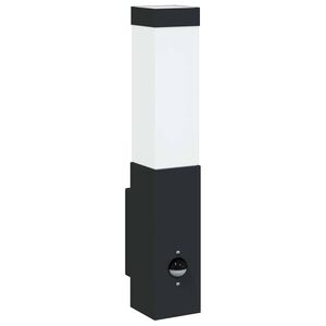 vidaXL Utomhus v&auml;gglampa Svart 10.5 x 6 x 33 cm