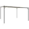 vidaXL Paviljong beige 4x4 m 180 g/m&sup2; tyg och st&aring;l