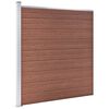 vidaXL Staketpanel WPC 1564x186 cm brun
