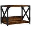 vidaXL Skrivarst&auml;ll 2 hyllor r&ouml;kf&auml;rgad ek 44x26x31,5cm konstruerat tr&auml;