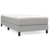 vidaXL Boxspring-s&auml;ngram ljusgr&aring; 100x200 cm tyg