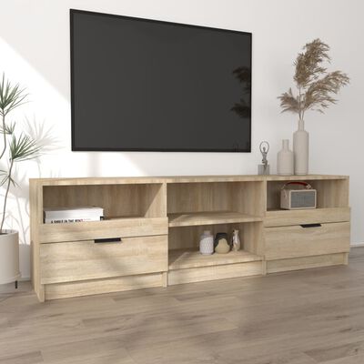 vidaXL Tv-bänk sonoma-ek 150x33,5x45 cm konstruerat trä