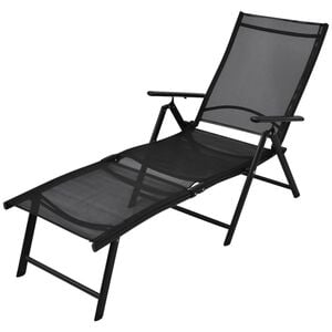vidaXL Hopf&auml;llbar sols&auml;ng aluminium svart