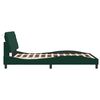 vidaXL Bed Frame with LED without Mattress Dark Green 120x200 cm Velvet