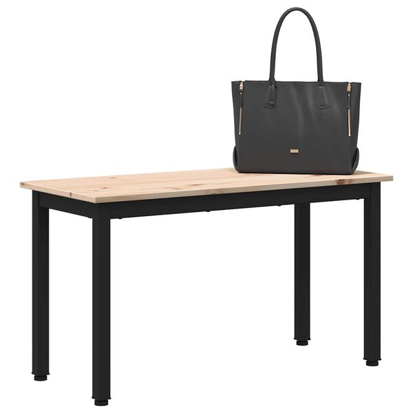 vidaXL bänk Naturfärg 110 x 35 x 45 cm Massiv furu