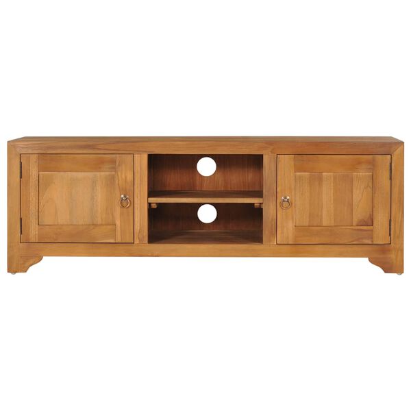 vidaXL TV-bänk 115x30x40 cm massiv teak