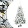 vidaXL Plast Hingad Julgran med 150 LED-lampor Vit 120 cm PE och PVC