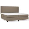 vidaXL Rams&auml;ng med madrass taupe 200x200 cm tyg