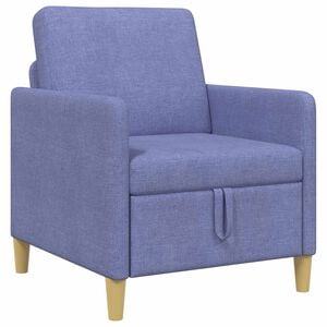 vidaXL Soffa med f&ouml;rvaring Jeansbl&aring; 72 x 78 x 87 cm Polyester