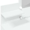 vidaXL Sminkbord med LED vit 100x40x130 cm