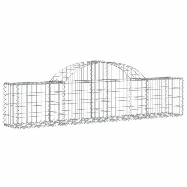vidaXL Gabion bågformad 20 st 200x30x40/60 cm galvaniserat järn