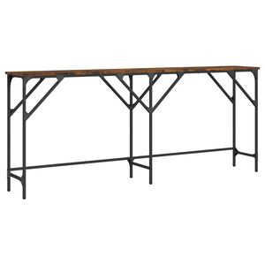 vidaXL Avlastningsbord r&ouml;kf&auml;rgad ek 180x29x75 cm konstruerat tr&auml;