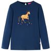 T-shirt med l&aring;nga &auml;rmar f&ouml;r barn marinbl&aring; 116