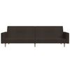 vidaXL B&auml;ddsoffa 2-sits med fotpall m&ouml;rkbrun tyg