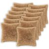 vidaXL Kudd&ouml;verdrag 12 st HEERLEN Taupe 50 x 50 cm PV Fleece