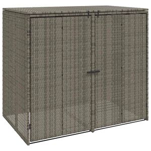 vidaXL Avfallshink Box 2 st Gr&aring; 130 x 80 x 115 cm polyeten