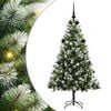 vidaXL Konstgjord g&aring;ngj&auml;rnsjulgran med flockad sn&ouml; 150 LED-lampor