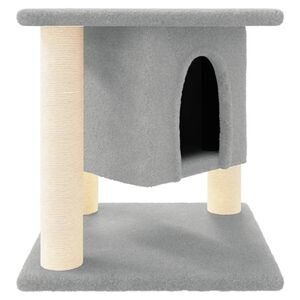 vidaXL Kl&ouml;str&auml;d med sisalpelare ljusgr&aring; 37 cm