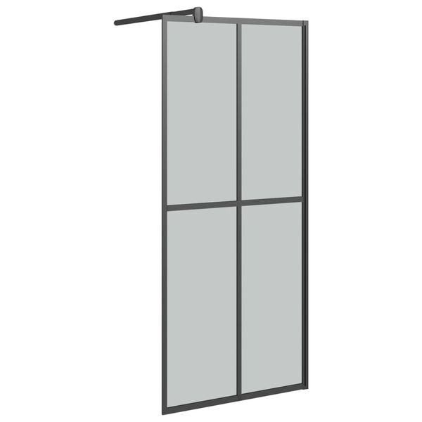 vidaXL Duschv&auml;gg 90x195cm m&ouml;rkt h&auml;rdat glas