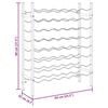 vidaXL Vinst&auml;ll f&ouml;r 48 flaskor svart metall