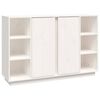 vidaXL Sk&auml;nk vit 120x35x80 cm massiv furu