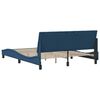 vidaXL Bed Frame without Mattress "Hanko" Blue 160x200 cm Fabric