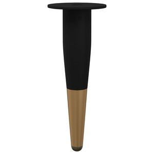 vidaXL M&ouml;belf&ouml;tter 2 st Svart och Guld &Oslash; 40 x 98 mm J&auml;rn