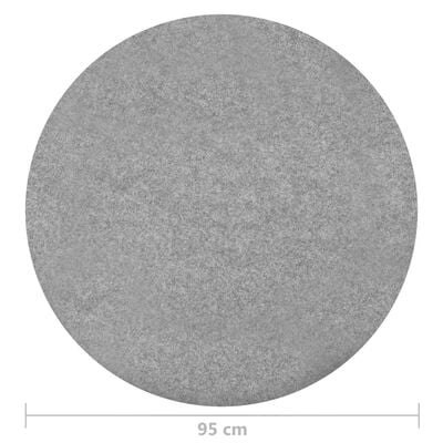 vidaXL Konstgräs med halkskydd dia. 95 cm grå rund
