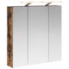vidaXL Badrumsspegelsk&aring;p R&ouml;kt ek 70 x 14,5 x 70 cm Konstruerat tr&auml;