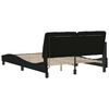 vidaXL Bed Frame with LED without Mattress Black 120x200 cm Fabric