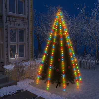 vidaXL Ljusnät för julgran 400 lysdioder färgglad 400 cm